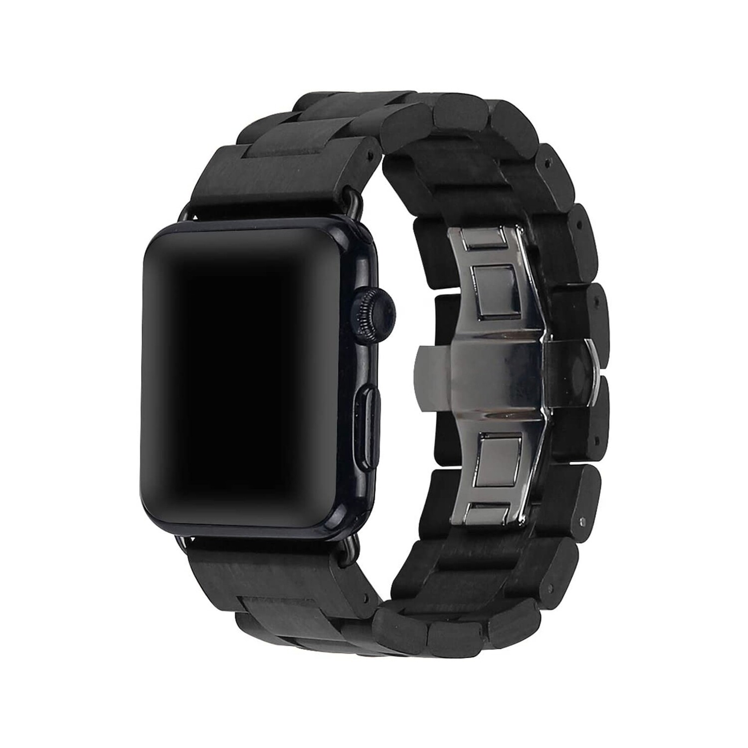 NWS Wooden iWatch Black Strap Band 40mm/44mm