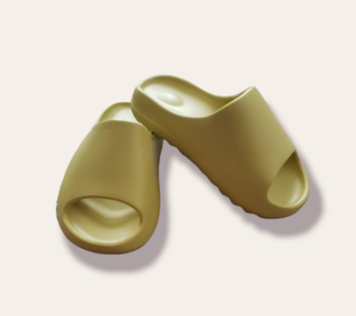 Yellow Open Toe slide in sandal