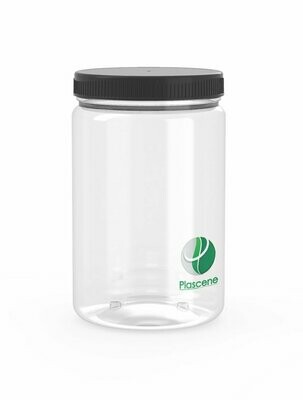 PET & rPET Straight Wall Round Jar, 32 Ounce, Neck Finish 89mm