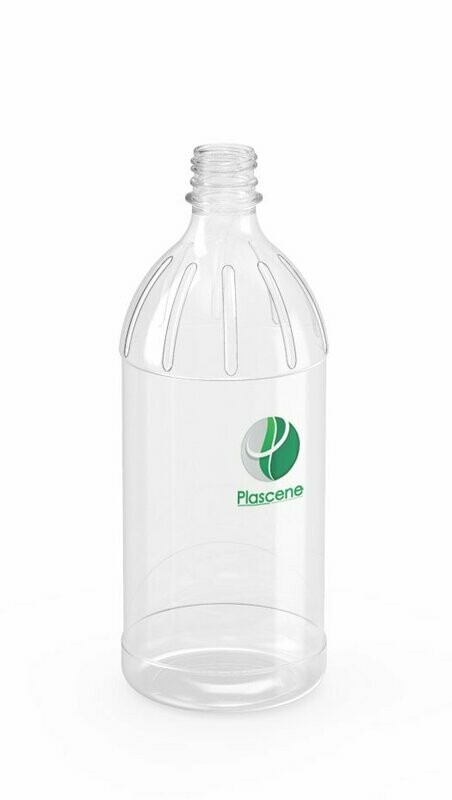 PET & rPET Round Syrup Bottle, 32 Ounce, Neck Finish 28mm