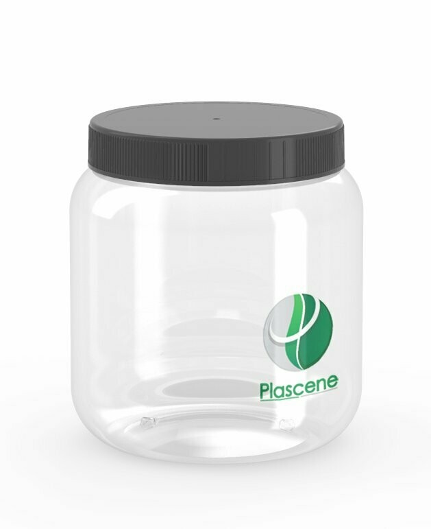 PET & rPET Round Jar, 68 Ounce, Neck Finish 120mm