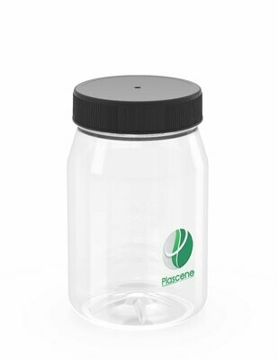PET & rPET Round Cosmos Condiment Bottle, 16 Ounce, Neck Finish 70mm