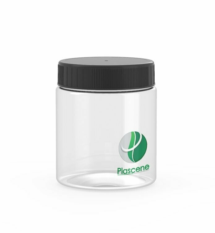 PET & rPET Straight Wall Round Jar, 10 Ounce, Neck Finish 70mm