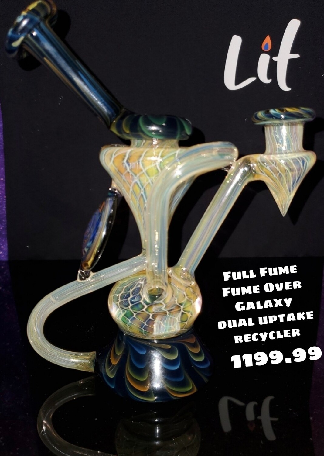 Jakers Glass Fume Over Galaxy dual uptake recycler