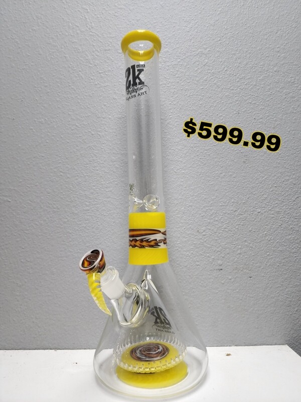 2k Glassart Worked Collins Perc Beaker
