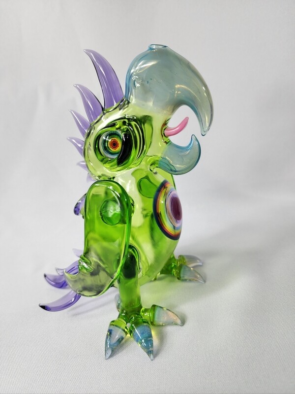 RJ GLASS GREEN PARROT #1