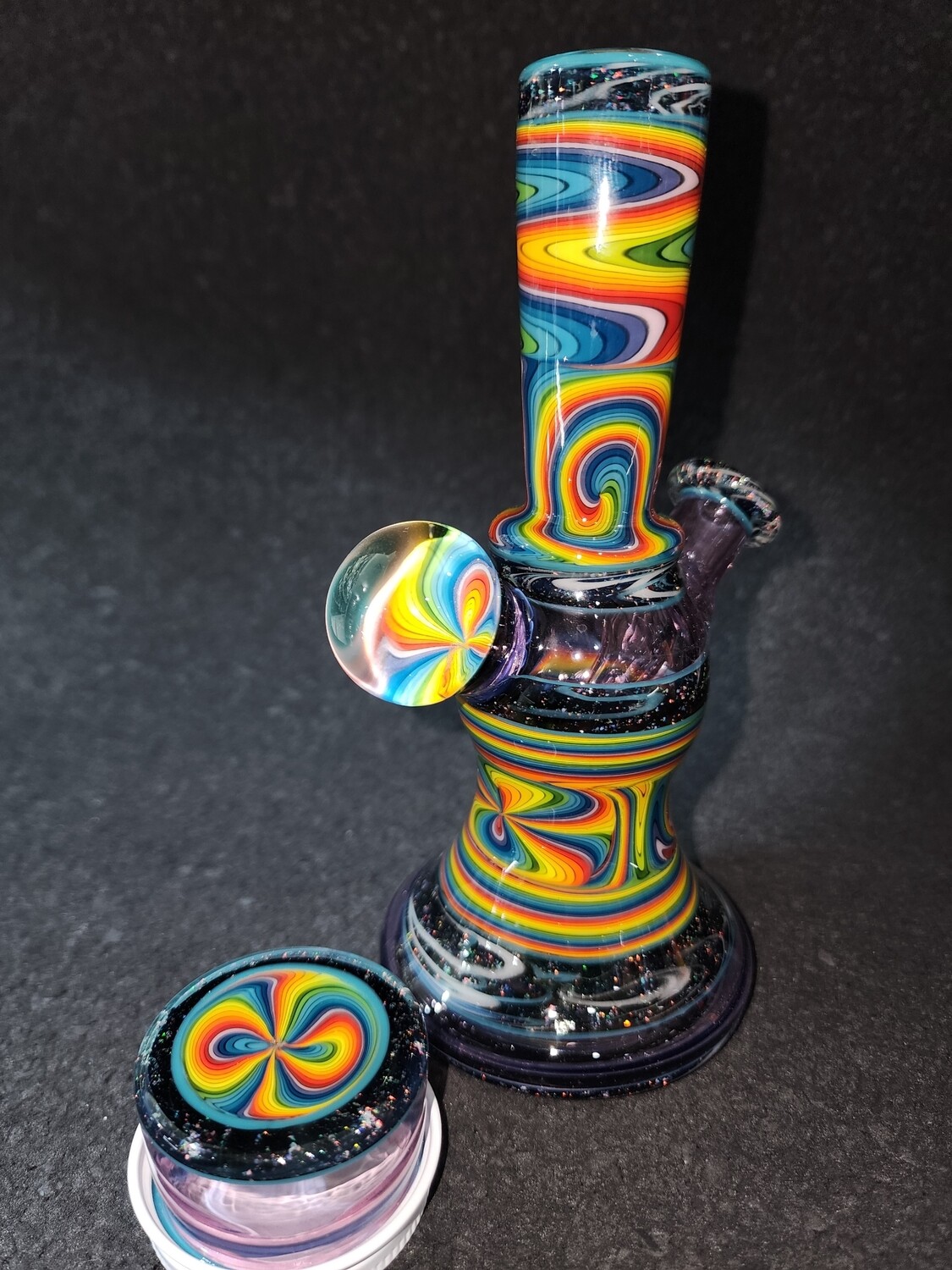Whitv.glass Bowtie Jammer w/ baller jar
