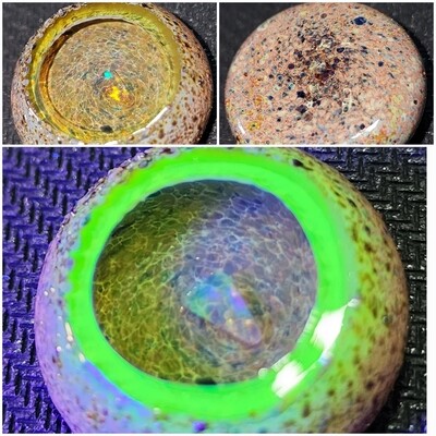 Infinite Glass Opal Geode Pendant