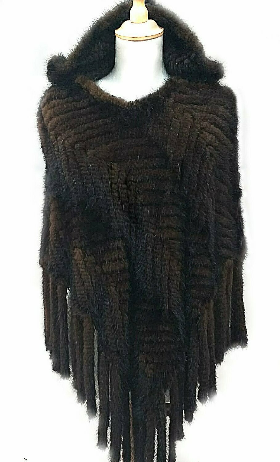 PONCHO VISON TRICOTADO