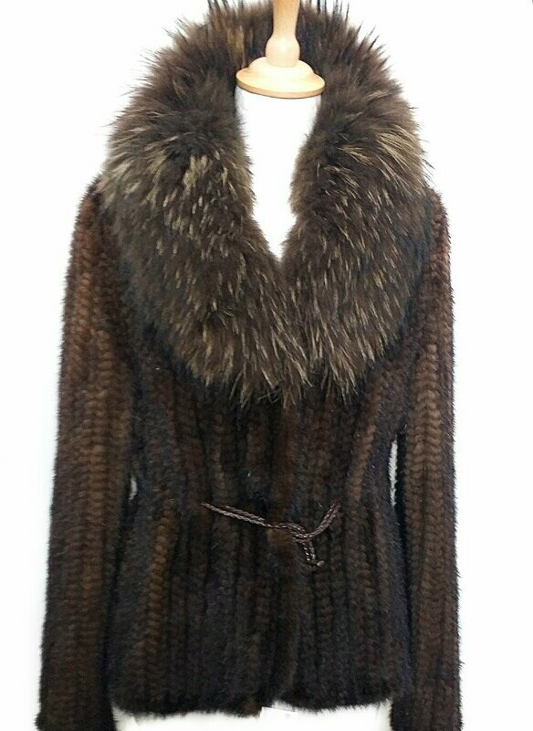 CHAQUETA VISON TRICOTADO DEMIBUFF CUELLO MARMOTA CHAQUETA VISON TRICOTADO DEMIBUFF CUELLO MARMOTA
