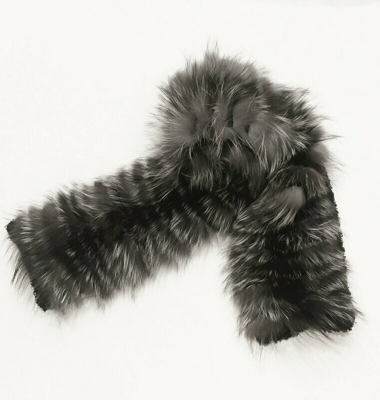 BUFANDA LARGA FOX ARGENTE