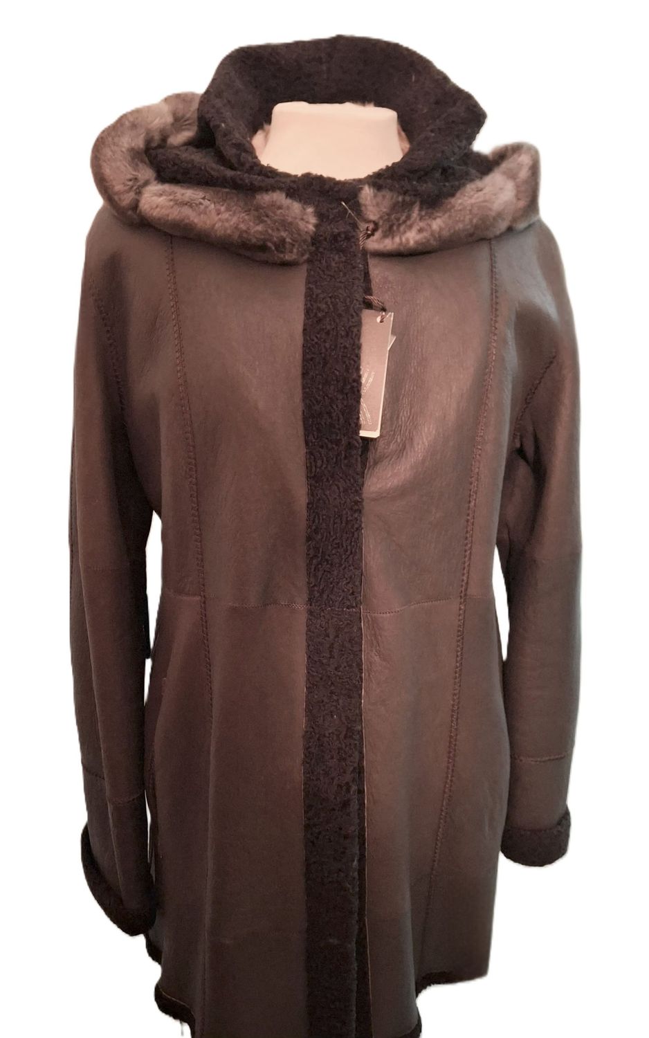 ABRIGO ASTRAKAN REVERSIBLE CAPUCHA ABRIGO ASTRAKAN REVERSIBLE CAPUCHA