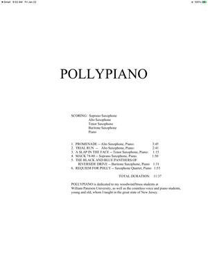 POLLYPIANO for SAXOPHONE QUARTET and PIANO