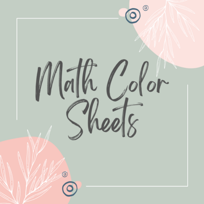 Math Coloring Activity Sheets