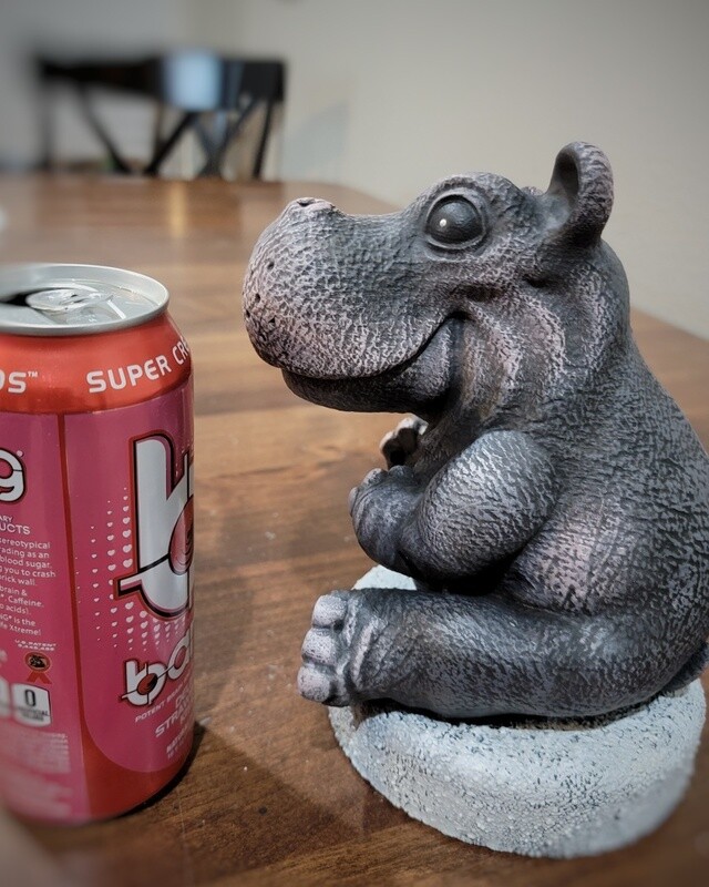 Sitting Adorable Hippo (Small)