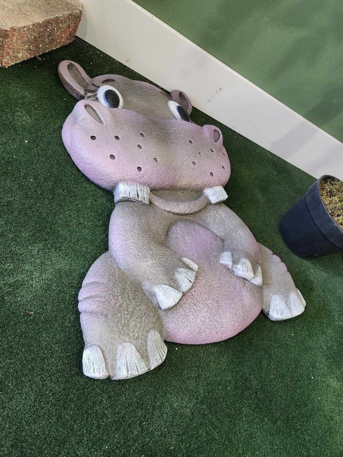 Cutie Hippo Downspout Splash Block