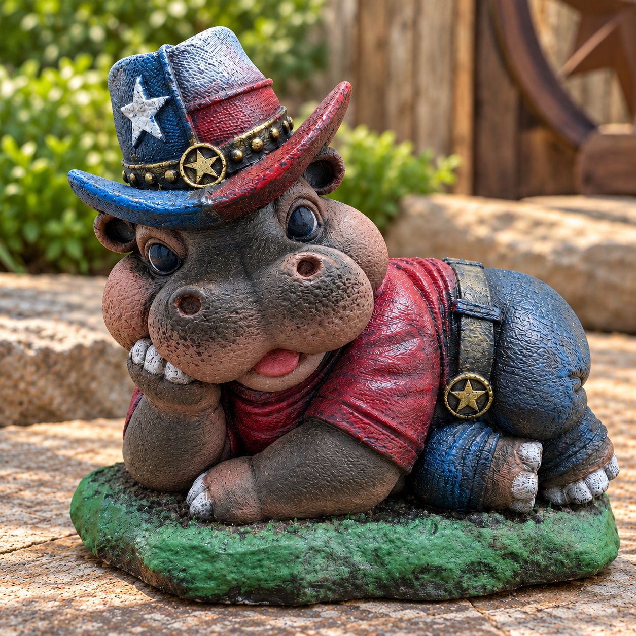 Laying Cowboy Hippo (Pre-Order) Laying Cowboy Hippo (Pre-Order)