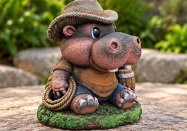 Sitting Cowboy Hippo (Pre-Order) Sitting Cowboy Hippo (Pre-Order)