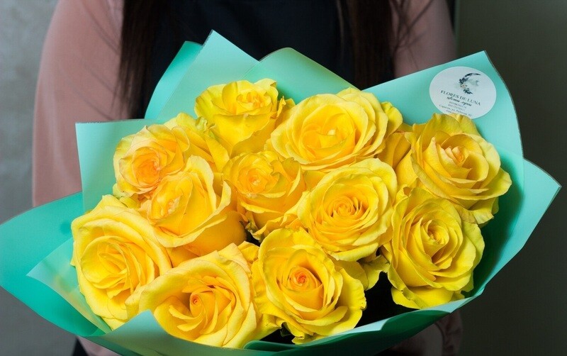 Букет жёлтых роз "Алиот"