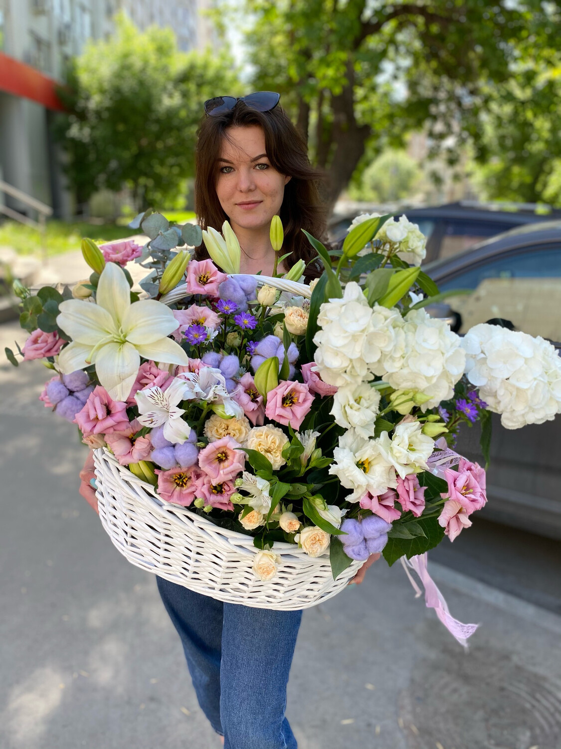 Авторская Корзина цветов "Алесса"