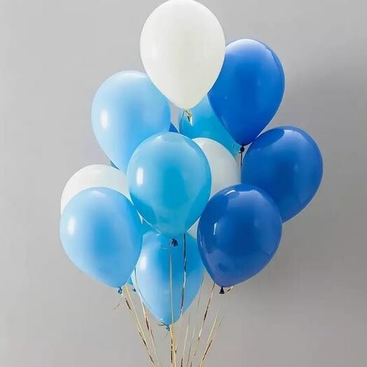 Бело-синие воздушные шары