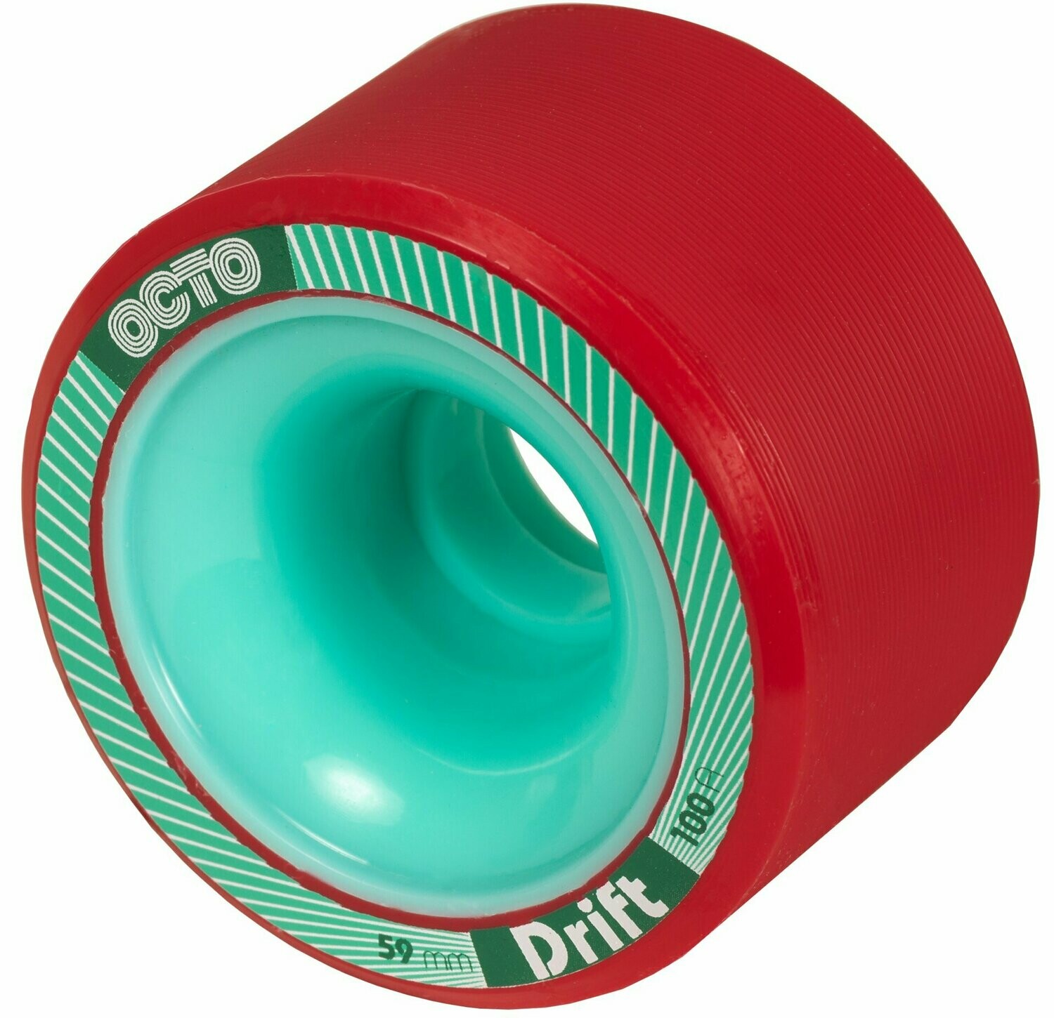 Wheels, Octo, Drift, red, 59x38mm, 100A, 4er-Pack