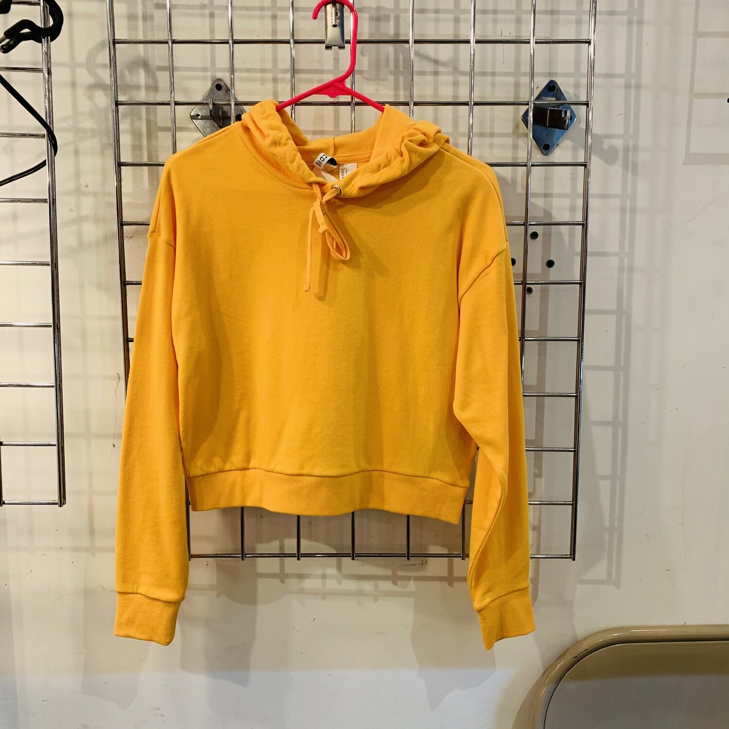 Size Small H&M Crop Hoodie Yellow