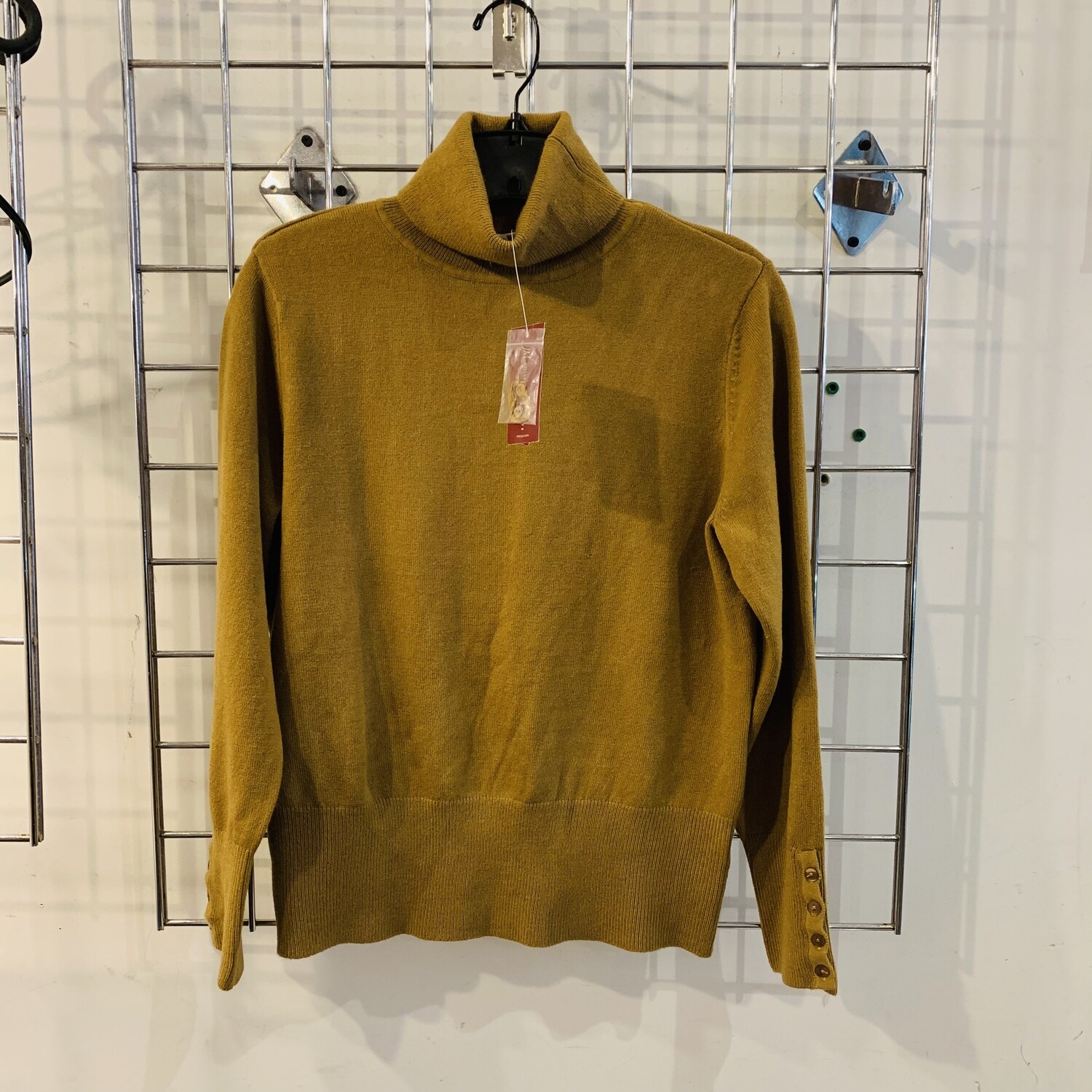 Size Petite Medium JM Collection Turtleneck Sweater Suede
