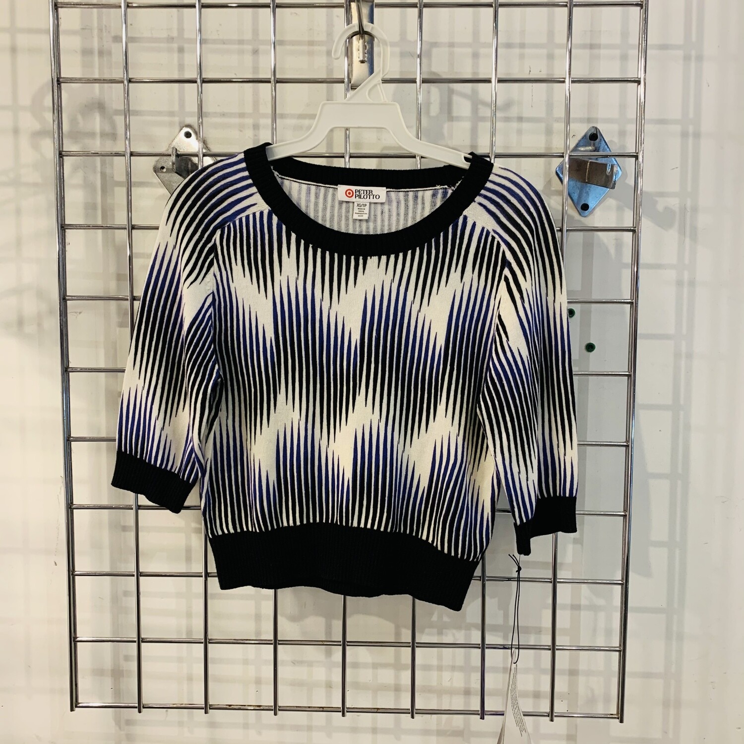 Size XS Peter Pilotto for Target Cropped Sweater Blue/Black
