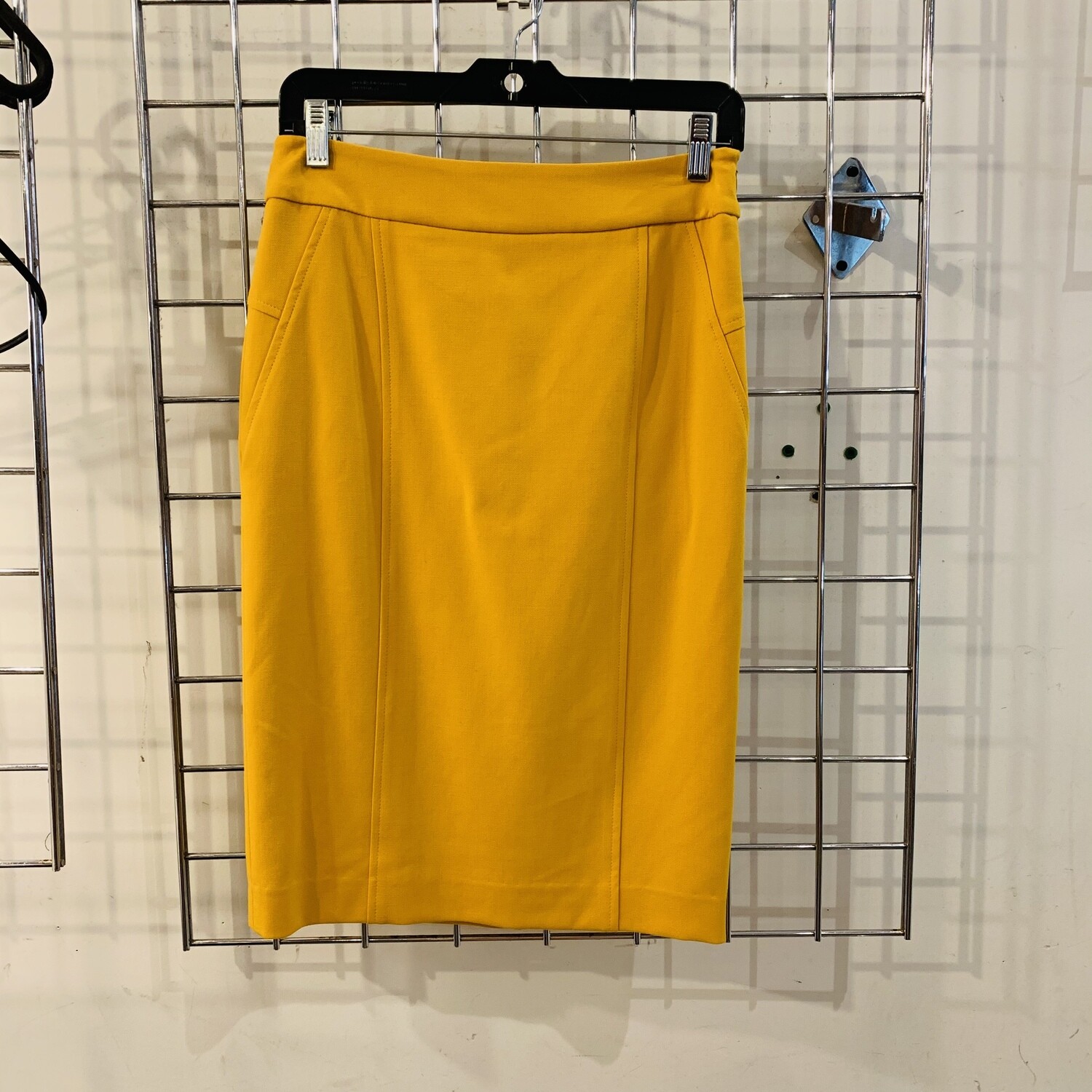 Size 2 Peace of Cloth Pencil Skirt Yellow