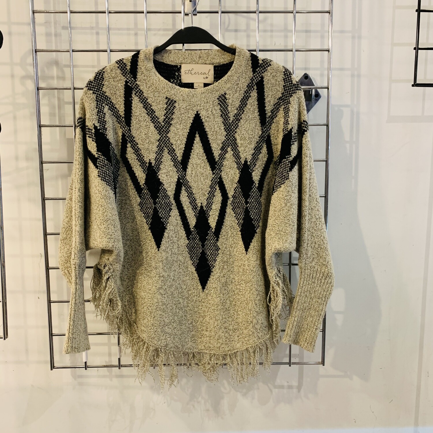 Size Medium Ethereal by Paper Crane Fringe Sweater