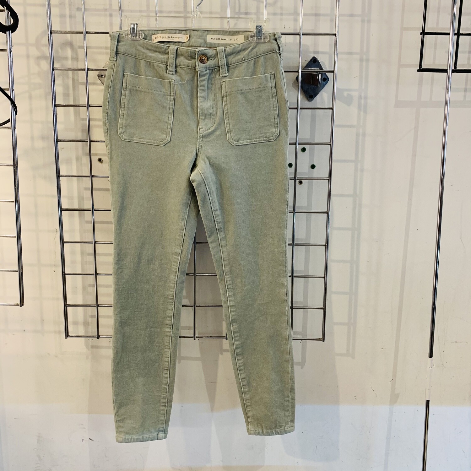 Size 27 Anthropologie Pilcro and the Letterpress Corduroy High-Rise Skinny 