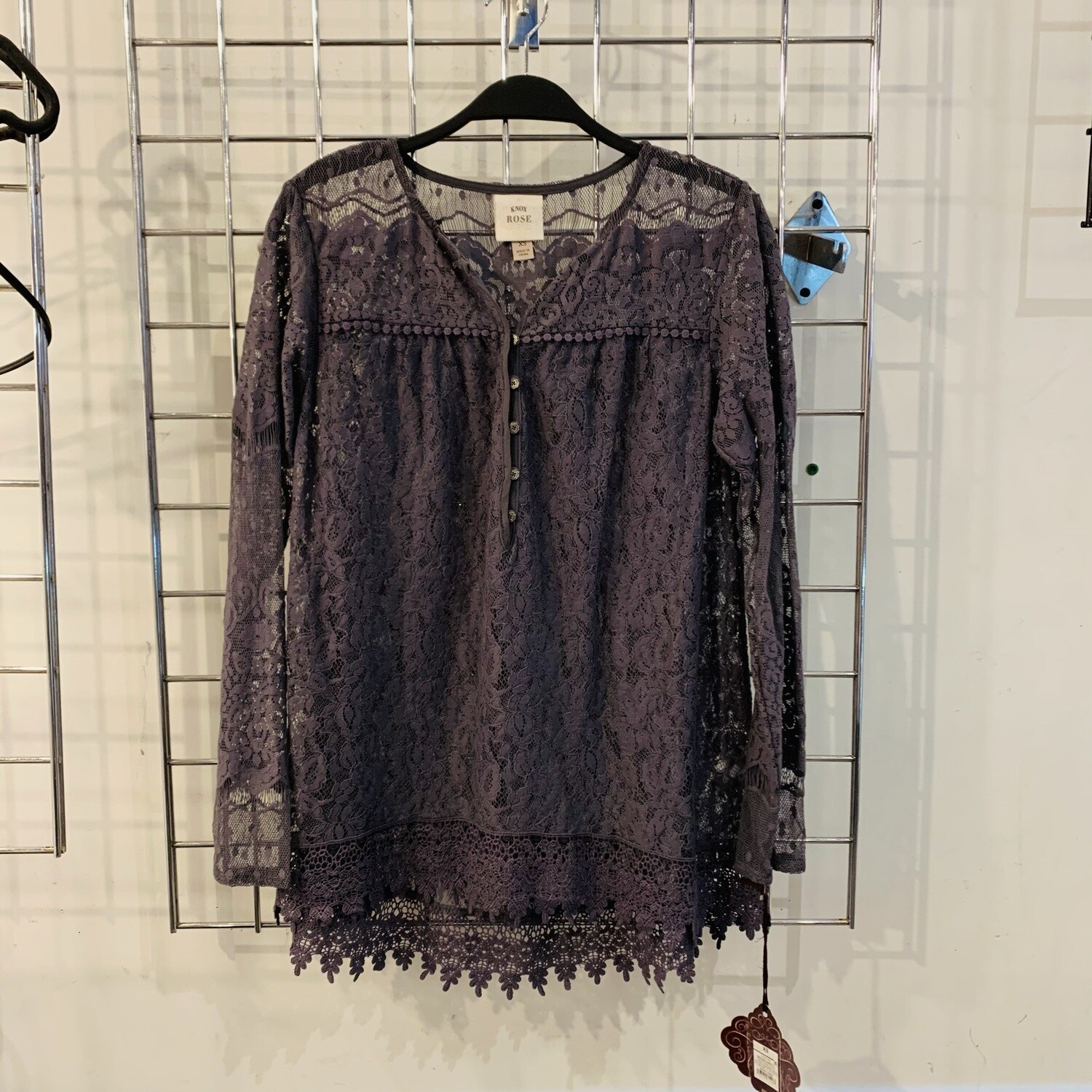 Size XS Knox Rose Lace Long-Sleeve Top