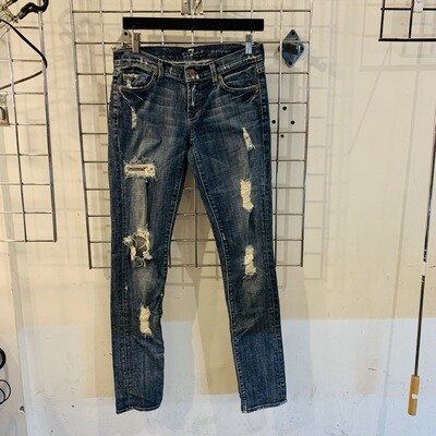 Size 26 7 for all mankind Roxanne Distressed Jean