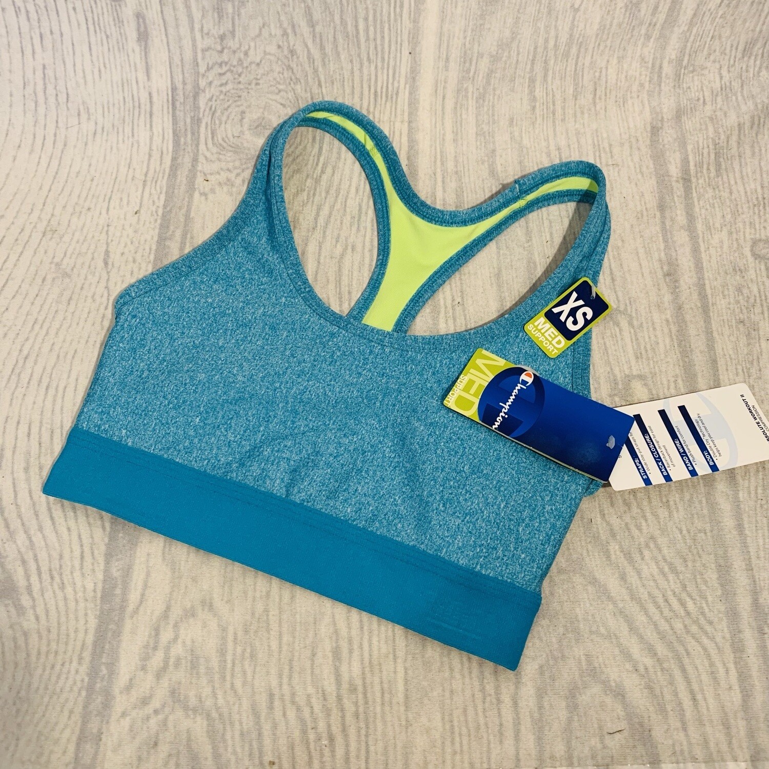 Champion double dry sports bra green size medium RN# 15763