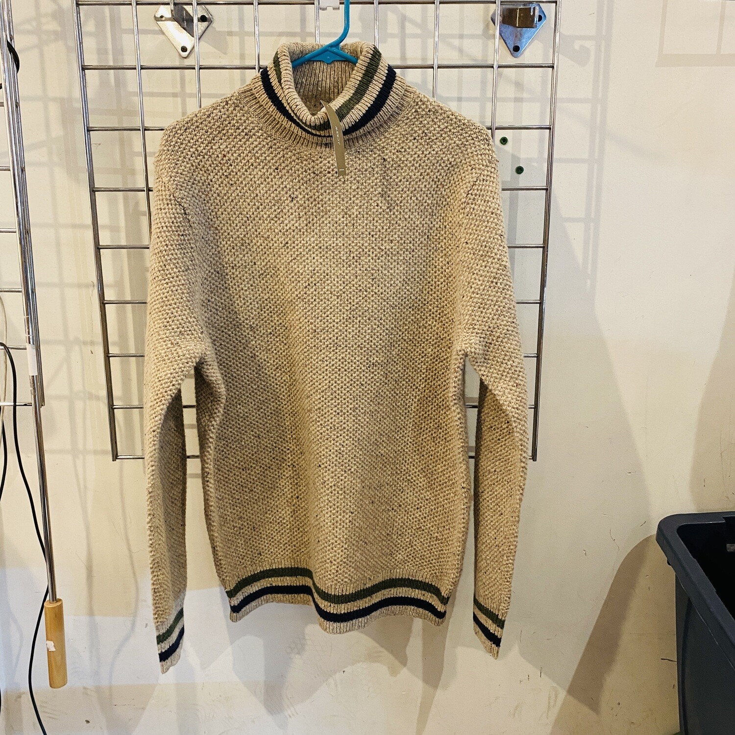 Size Medium J. Crew Textured rugged merino wool crewneck sweater