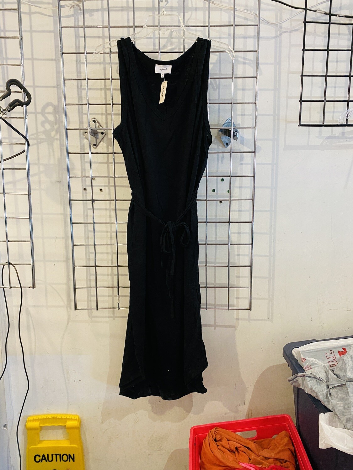 Size XL Soma Cotton-Blend Slub Tank Midi Dress