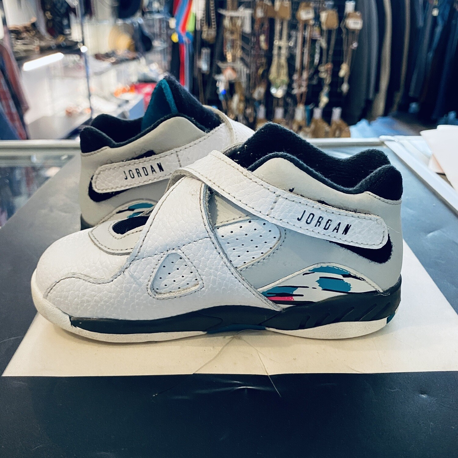 Size 9 Air Jordan 8 Retro TD ‘South Beach’ Sneaker