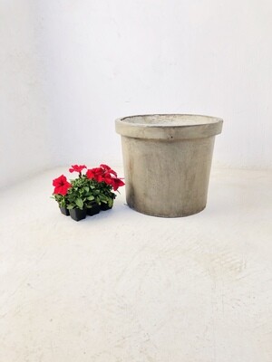 Concrete Planter Pot Large Weathered Finish - H330mm x W390mm -13kg