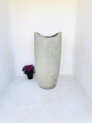 Zip Vase X-Large Plain Cement Finish - H1000mm x W450mm - 50kg