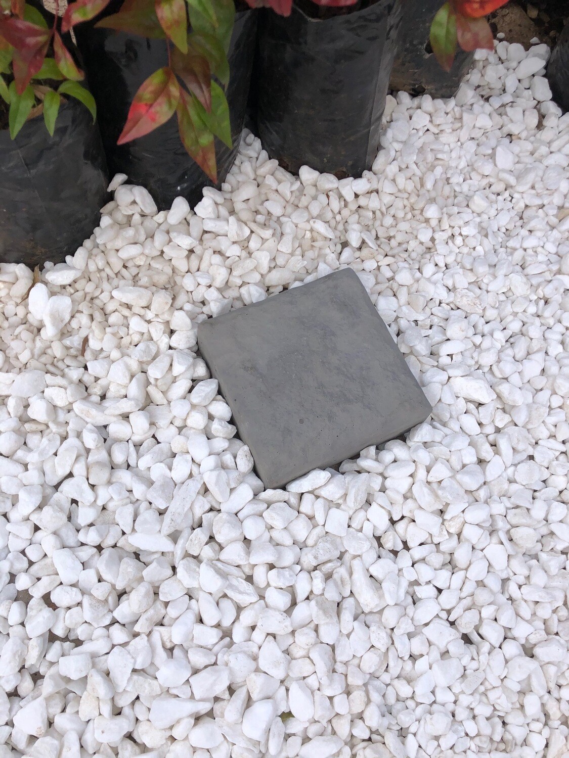 Rock Cobble Square SMALL Black - 150x150x50mm - 3kg