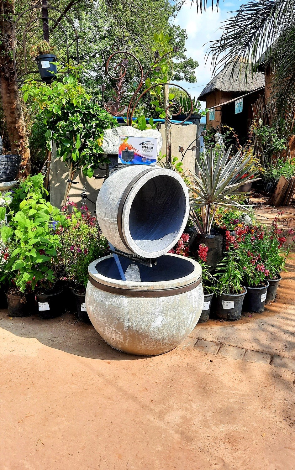 Multi Pot Large Fountain Complete with Pump Akwa 1000 - H850mm x W550mm x L550mm - 35kg