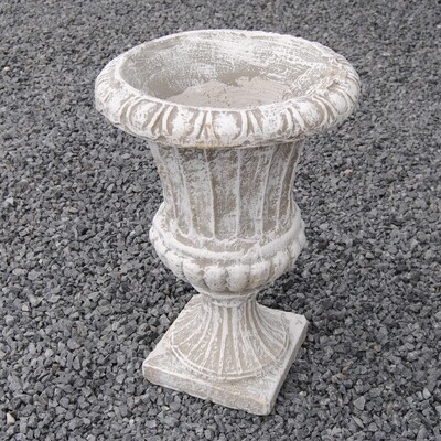 Sabrina Urn Whitewash Finish - H880mm x Top W670mm x W Foot Piece 310mm - 49kg