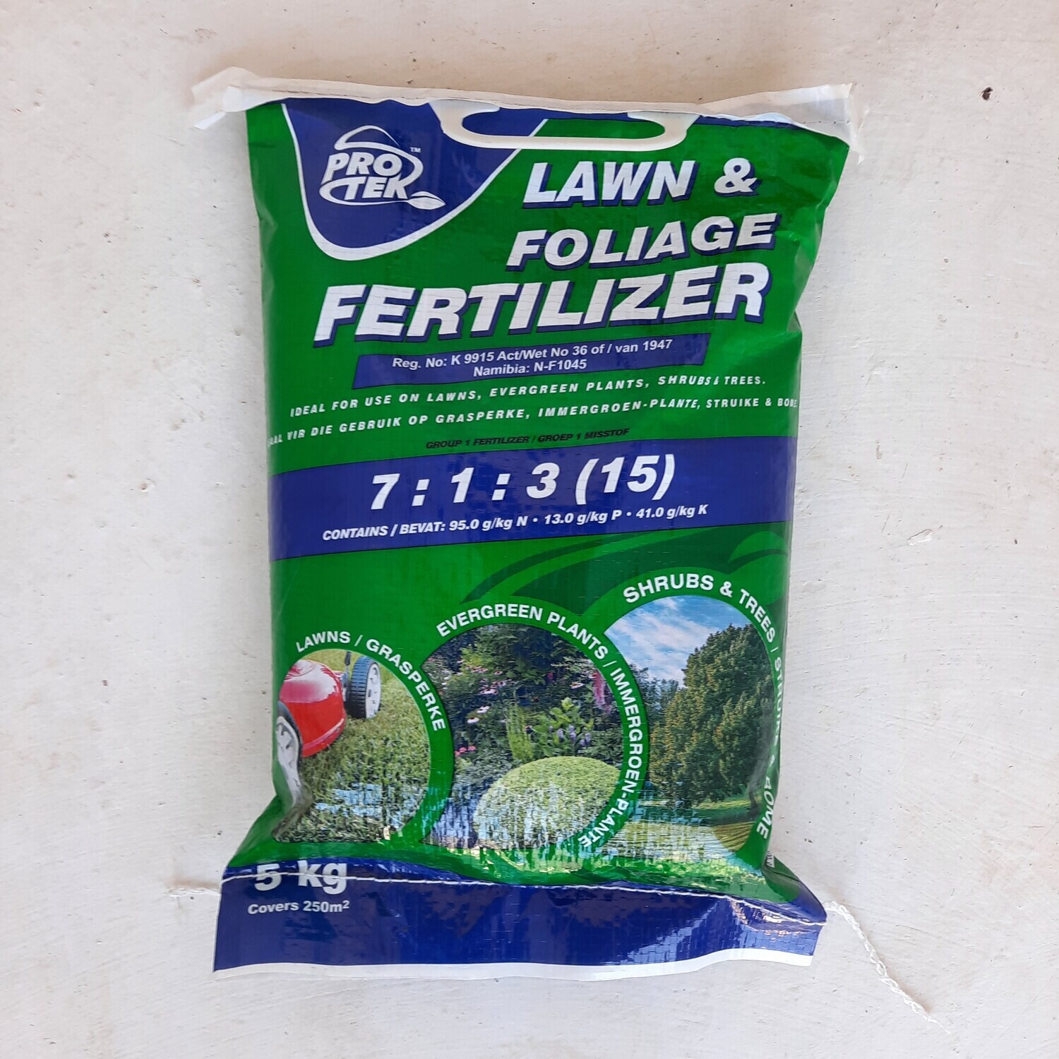 Protek Lawn &amp; Foliage Fertilizer 7:1:3 (15) 5kg