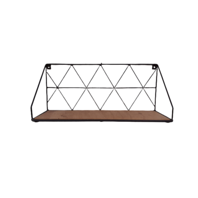 Black Steel Wall Rack - 60x20x26.5cm