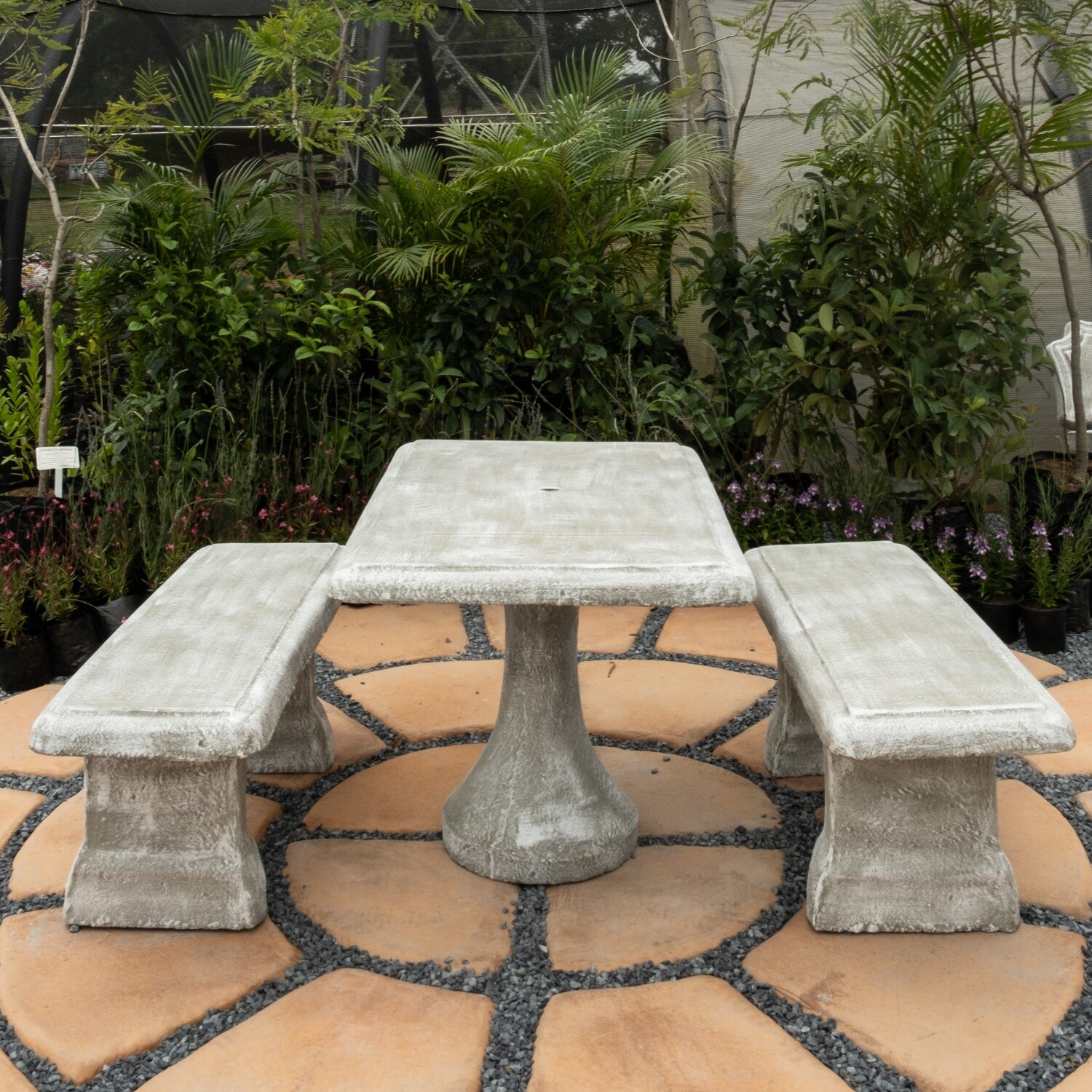 Classic Square Table Set - 8 Piece - L1300mm x H720mm - 523kg