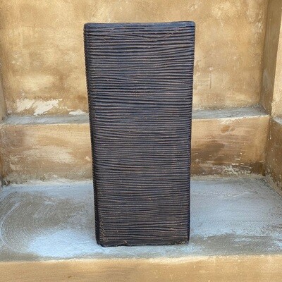 Braided Pillar Pot Large Mecca Brown Finish - H580mm x W260mm - 20kg