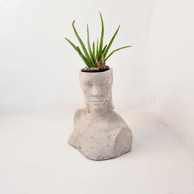 Diana Head Planter Cement Finish - H420mm x W250mm - 3kg