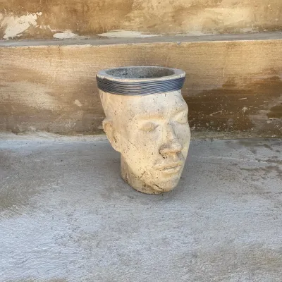Adam Head Planter Wire Finish - H240mm x W150mm - 3kg