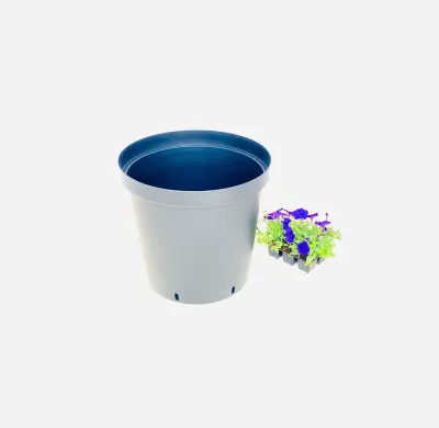 43cm Pot Black Width 43cm x Height 40cm